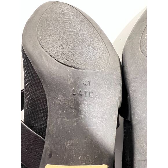 BeautiFeel EUC Black Leather Victoria Kitten Heel Pumps Shoes Size 41 EU 10 US - Picture 9 of 9